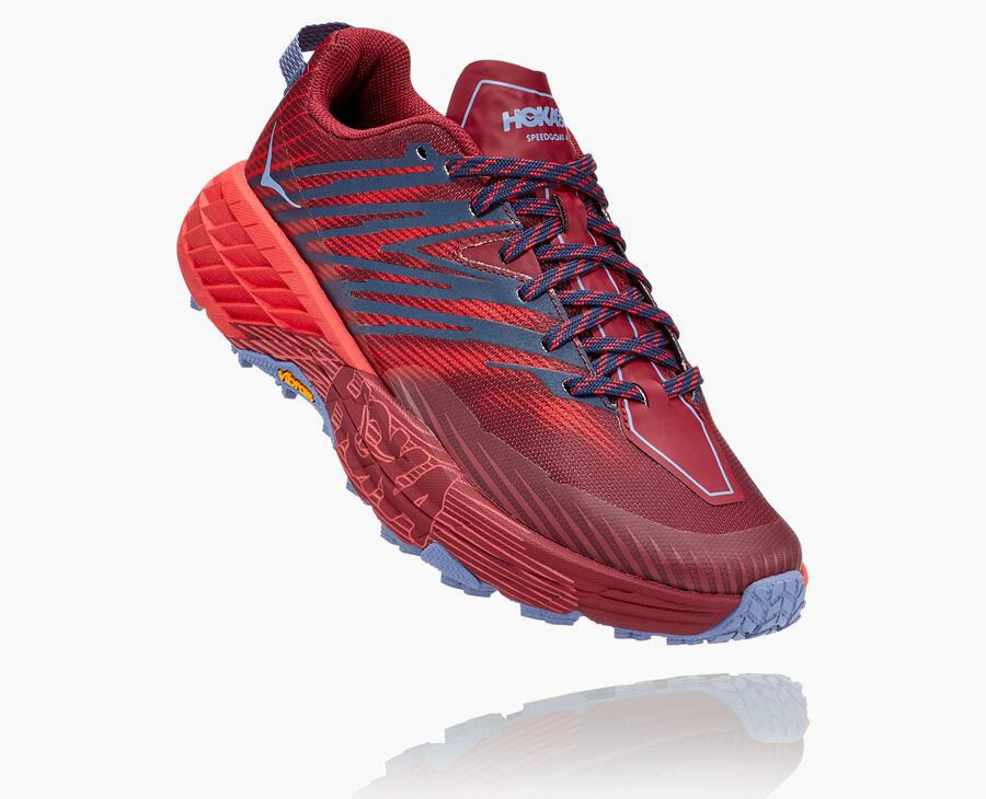 Hoka Womens Trail Shoes NZ - Hoka One One Speedgoat 4 Red (LUF247863)